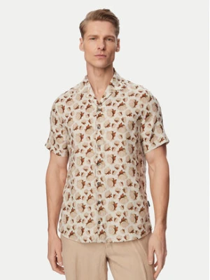 Bugatti Koszula 9253-18908E Beżowy jasny Regular Fit