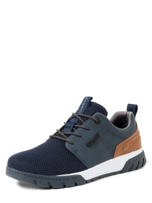 Bugatti Męskie buty na co dzień Mężczyźni Tekstylia niebieski jednolity,