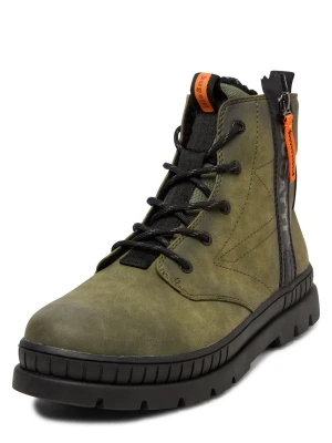 Bugatti Męskie buty za kostkę Mężczyźni Sztuczna skóra zielony jednolity,