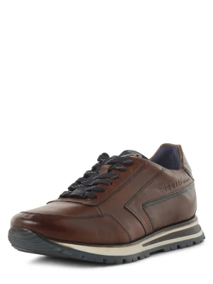 Bugatti Męskie tenisówki ze skóry Mężczyźni skóra brązowy jednolity,