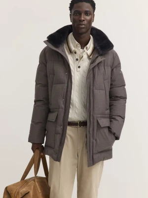 Bugatti Parka Mężczyźni brązowy