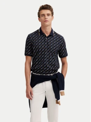 Bugatti Polo 8150-75032C Granatowy Regular Fit