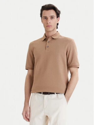 Bugatti Polo 8150-75104C Beżowy Regular Fit