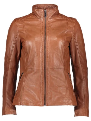 Bugatti Skórzana kurtka w kolorze jasnobrązowym rozmiar: 36