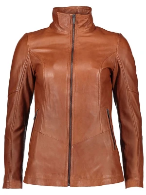 Bugatti Skórzana kurtka w kolorze jasnobrązowym rozmiar: 36