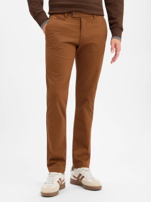 Bugatti spodnie chino Mężczyźni Bawełna brązowy