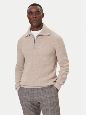 Bugatti Sweter 7500-85566D Beżowy Regular Fit