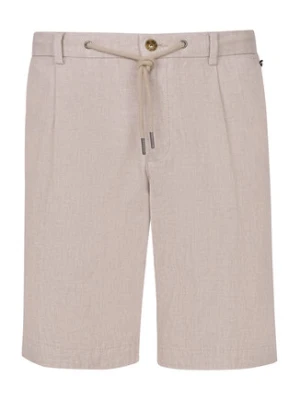 Bugatti Szorty materiałowe 1949-76419C D Écru Regular Fit