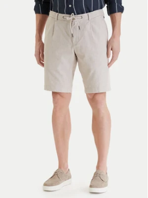 Bugatti Szorty materiałowe 1949-76419C Écru Regular Fit