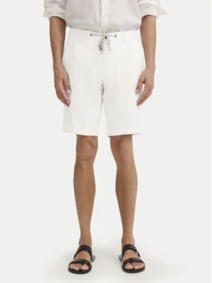 Bugatti Szorty materiałowe 1949-76419C M Biały Regular Fit