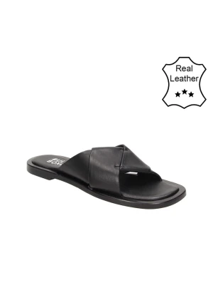 Bullboxer Skórzane kapcie w kolorze czarnym rozmiar: 37