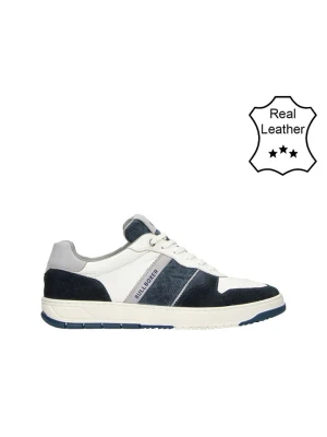 Bullboxer Skórzane sneakersy w kolorze granatowo-białym rozmiar: 43
