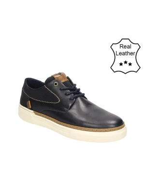 Bullboxer Skórzane sneakersy w kolorze granatowym rozmiar: 49