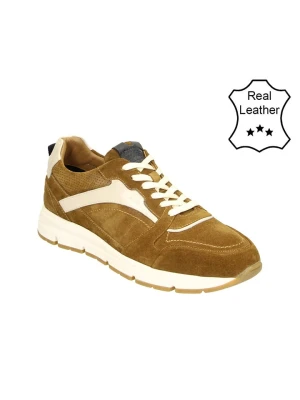 Bullboxer Skórzane sneakersy w kolorze jasnobrązowym rozmiar: 46