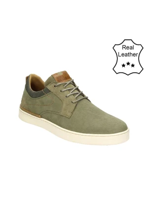 Bullboxer Skórzane sneakersy w kolorze khaki rozmiar: 43
