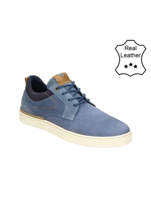 Bullboxer Skórzane sneakersy w kolorze niebieskim rozmiar: 45