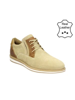 Bullboxer Skórzane trzewiki w kolorze beżowo-jasnobrązowym rozmiar: 41