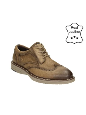 Bullboxer Skórzane trzewiki w kolorze szarobrązowym rozmiar: 43