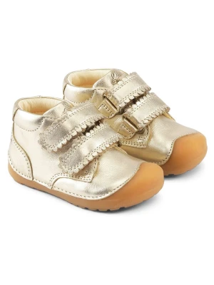 Bundgaard Skórzane buty "Petit Strap" w kolorze złotym do nauki chodzenia rozmiar: 21
