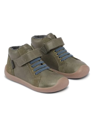 Bundgaard Skórzane sneakersy "Walker Mid Lace II" w kolorze khaki rozmiar: 29