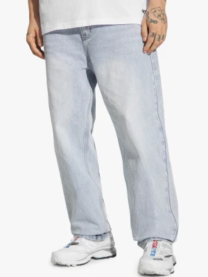 Bunker jeansy męskie regular niebieskie Prosto