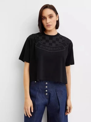 Burberry Bawełniany t-shirt z nadrukiem w kratkę