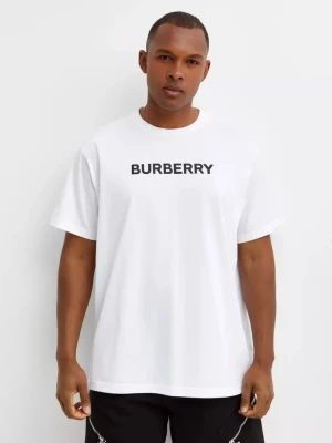 Burberry Bawełniany t-shirt z nadrukiem z logo