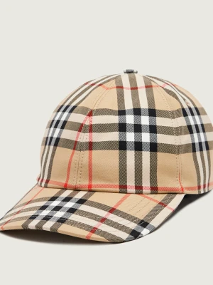 Burberry Bejsbolówka Check beżowy