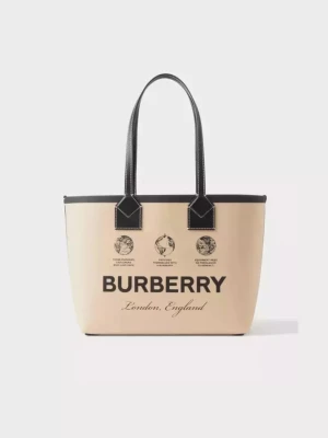 Burberry Beżowa torebka typu shopper London Small