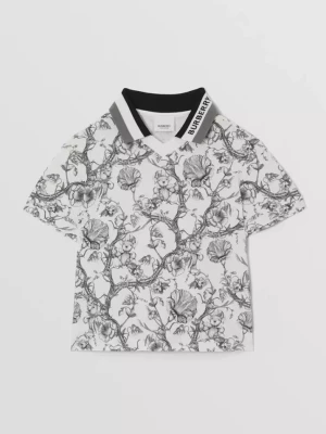 Burberry Children T-shirt polo w kwiatowy print rozmiar