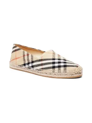 Burberry Espadryle Check Mews | z dodatkiem skóry