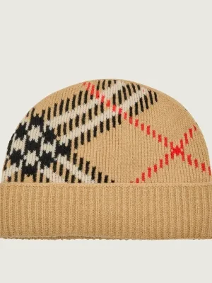 Burberry Kaszmirowa czapka CORE CHECK