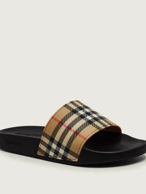 Burberry Klapki New Furley beżowy