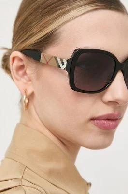 Burberry Okulary przeciwsłoneczne damskie kolor czarny 0BE4160