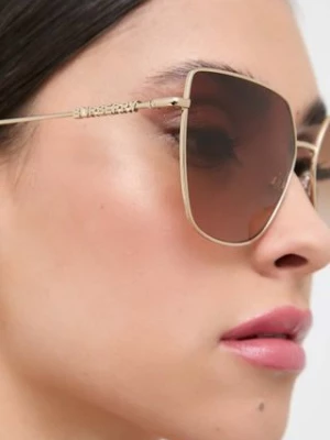 Burberry okulary przeciwsłoneczne ALEXIS damskie kolor beżowy 0BE3143