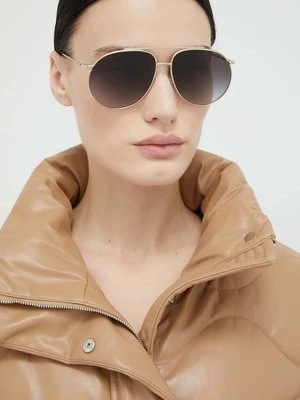 Burberry okulary przeciwsłoneczne ALICE damskie kolor złoty 0BE3138