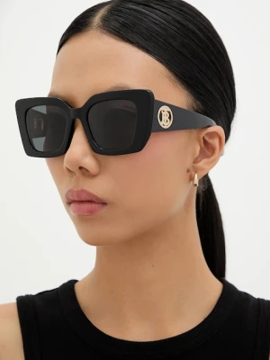 Burberry okulary przeciwsłoneczne DAISY damskie kolor czarny 0BE4344