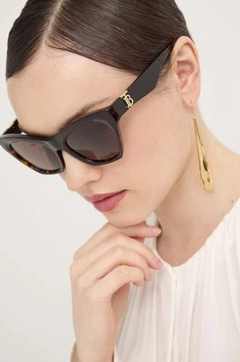 Burberry okulary przeciwsłoneczne damskie kolor brązowy 0BE4420U