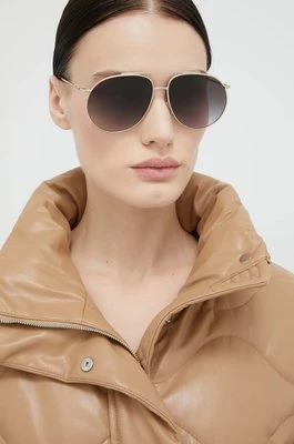 Burberry okulary przeciwsłoneczne ALICE damskie kolor złoty 0BE3138