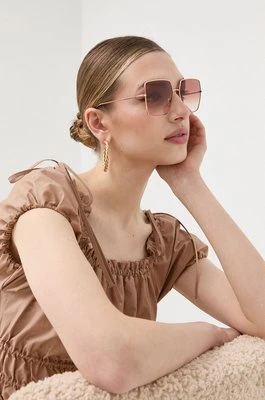 Burberry okulary przeciwsłoneczne DAPHNE damskie kolor różowy 0BE3133