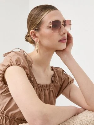 Burberry okulary przeciwsłoneczne DAPHNE damskie kolor różowy 0BE3133