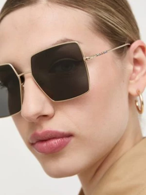 Burberry okulary przeciwsłoneczne DAPHNE damskie kolor żółty 0BE3133