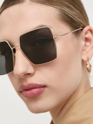 Burberry okulary przeciwsłoneczne DAPHNE damskie kolor żółty 0BE3133