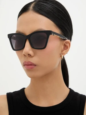 Burberry Okulary przeciwsłoneczne ELSA damskie kolor czarny 0BE4346