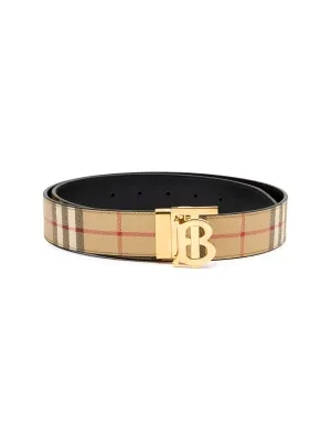 Burberry Skórzany dwustronny pasek TB