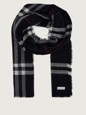 Burberry Wełniany szal czarny