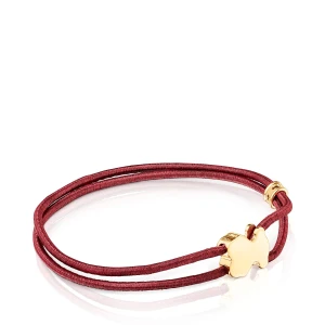 Burgundowa Elastyczna Bransoletka Sweet Dolls - Tous Rozmiar