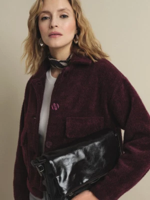 Burgundowa kurtka o krótkim fasonie Greenpoint