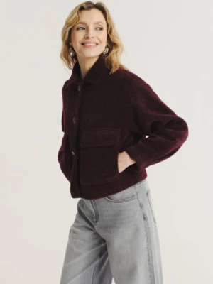 Burgundowa kurtka o krótkim fasonie Greenpoint