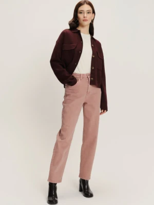 Burgundowy kardigan z zapięciem na guziki Greenpoint